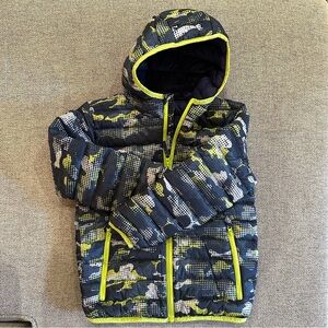 Eddie Bauer Boys' Down Hooded Jacket - Quilted Puffer